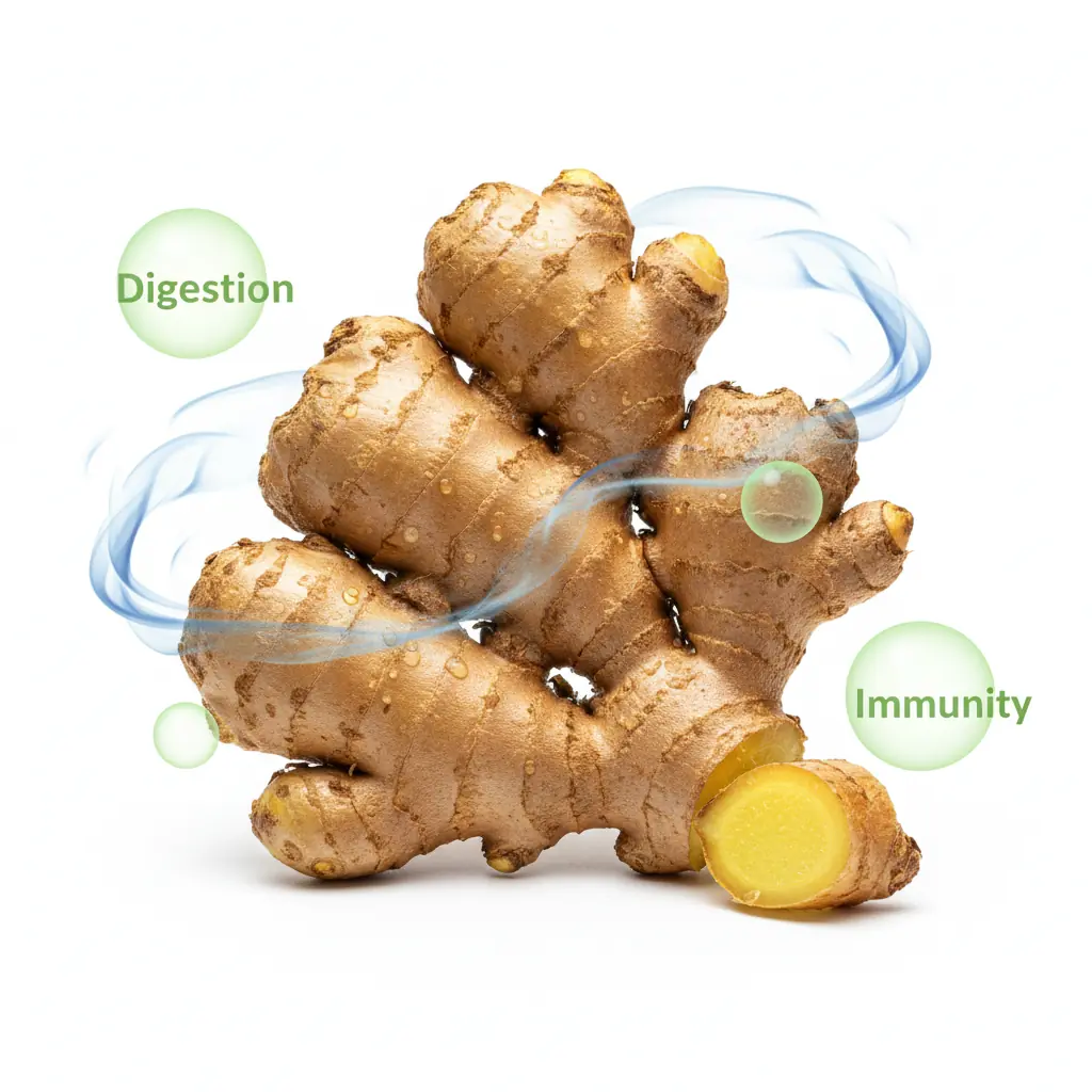 Ginger root - traditional Asian spice for vitality